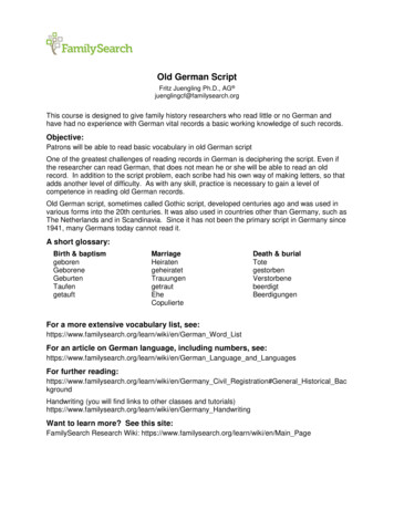 Old German Script Handout - Familysearch.brightspotcdn 