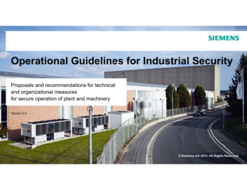 Operational Guidelines For Industrial Security
