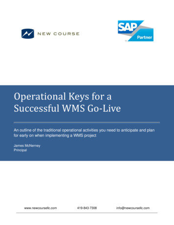 Operational Keys For A Successful WMS Go-Live