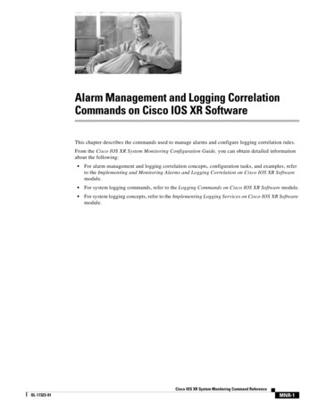 Alarm Management And Logging Correlation Commands On Cisco IOS XR Software
