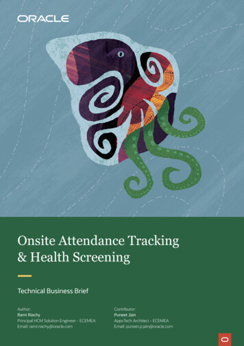Onsite Attendance Tracking & Health Screening - Oracle