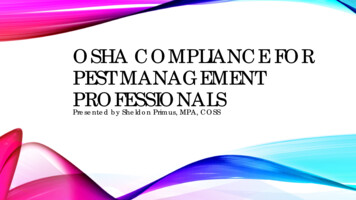 OSHA Compliance For Pest Management Professionals