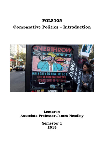 POLS105 Comparative Politics Introduction