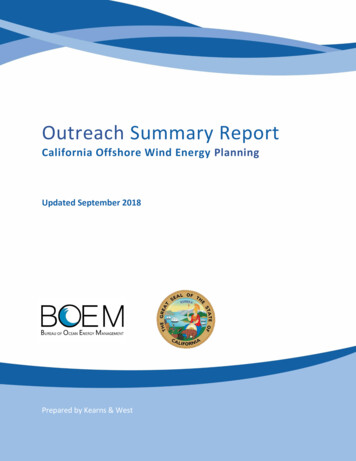 Outreach Summary Report - BOEM