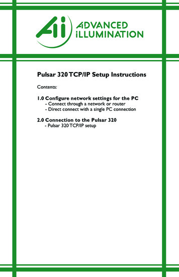 Pulsar 320 TCP/IP Setup Instructions - Advanced Illumination
