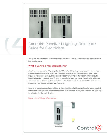 Control4 Panelized Lighting: Reference Guide For 