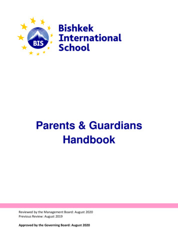 Parents & Guardians Handbook - Bishkek International School