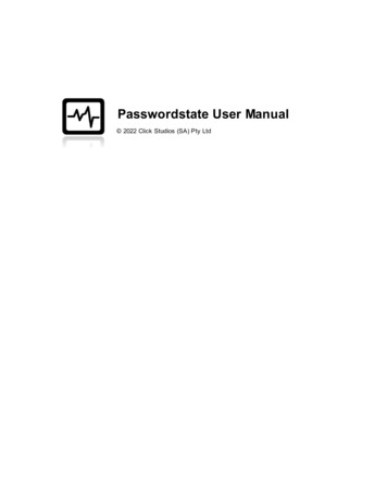 Passwordstate User Manual - Click Studios