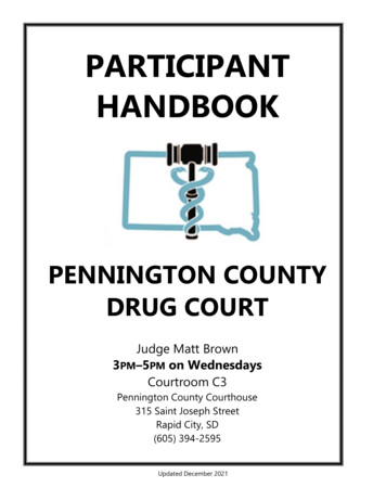 Pennington Drug Court Handbook - South Dakota