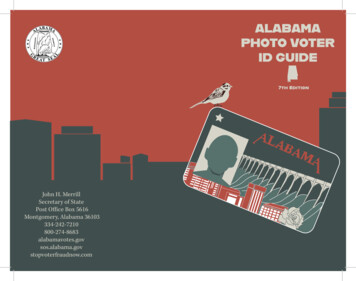 ALABAMA PHOTO VOTER ID GUIDE