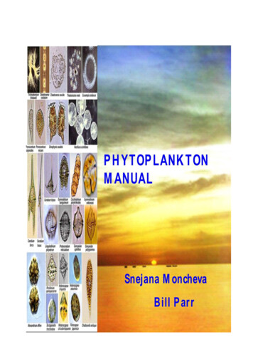 Manual For Phytoplankton Sampling And Analysis In The Black Sea