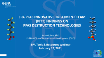 EPA Tools And Resources Webinar: Findings From EPA’s PFAS .