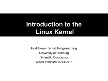 Introduction To The Linux Kernel