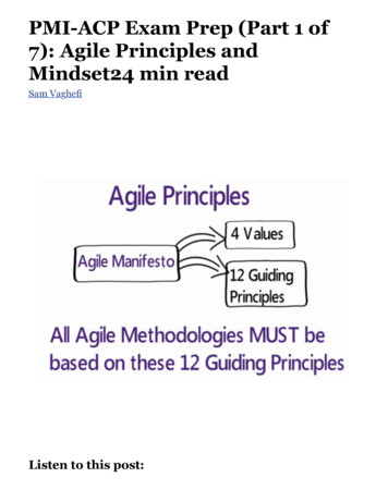 PMI-ACP Exam Prep (Part 1 Of 7): Agile Principles And .