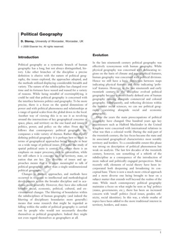Political Geography - Elsevier 