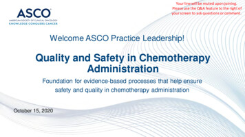 Quality And Safety In Chemotherapy Administration