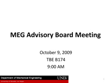 MEG Advisory Board Executive Committee Meeting