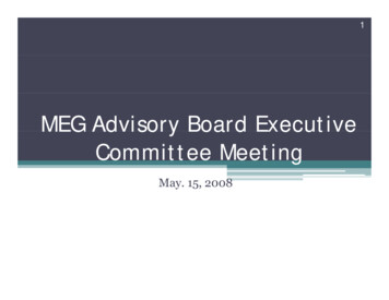 MEG Advisory Board Executive Committee Meeting - Me.unlv.edu