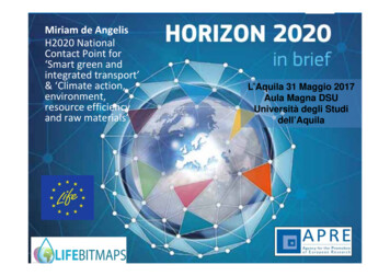 Miriam De Angelis H2020 National Transport - Lifebitmaps.eu