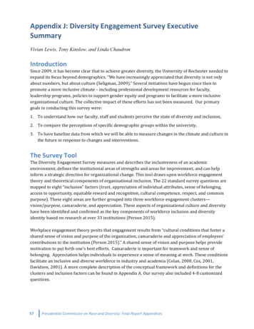 Appendix J: Diversity Engagement Survey Executive Summary