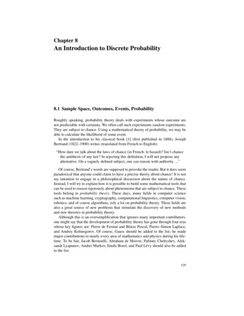 Chapter 8 An Introduction To Discrete Probability