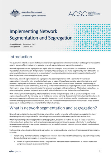 Implementing Network Segmentation And Segregation - Cyber