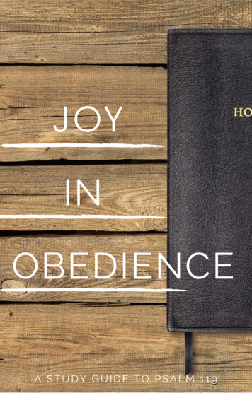JOY IN OBEDIENCE