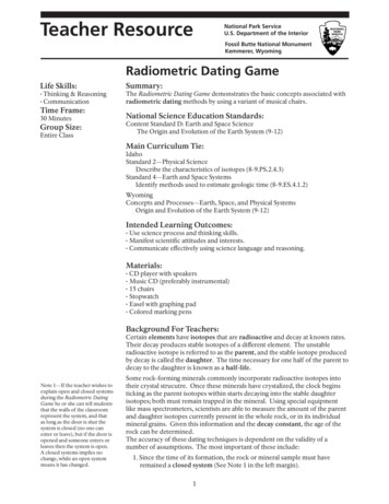 Radiometric Dating Game - NPS