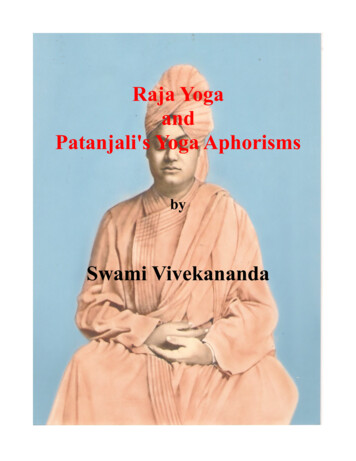 Raja Yoga And Patanjali's Yoga Aphorisms - Archive