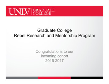 Graduate College Rebel Research And Mentorship Program