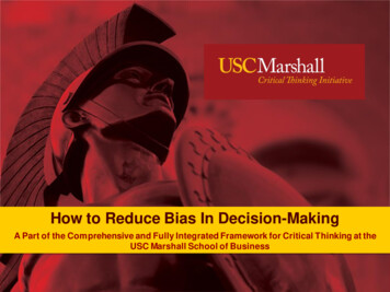 How To Reduce Bias In Decision-Making