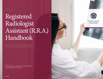 2022 Registered Radiologist THE AMERICAN REGISTRY .