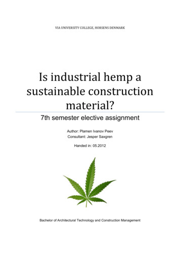 Is Industrial Hemp A Sustainable Construction Material?