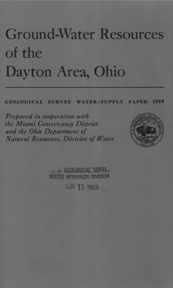 Ground-Water Resources Of The Dayton Area, Ohio - USGS
