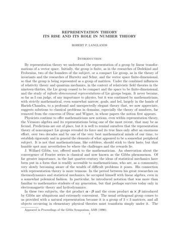 Representation Theory Rise And Role In Number Theory