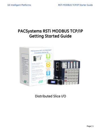 PACSystems RSTi MODBUS TCP/IP Getting Started Guide