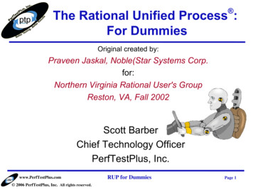 The Rational Unified Process For Dummies - PerfTestPlus