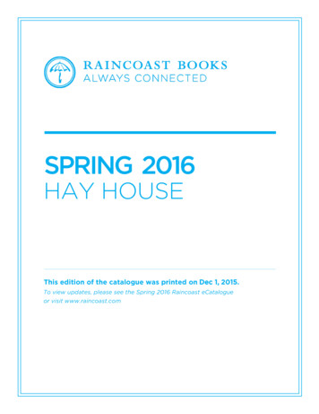 SPRING 2016 - Raincoast Books