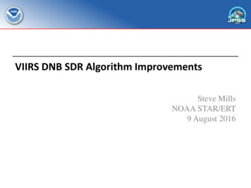 VIIRS DNB SDR Algorithm Improvements