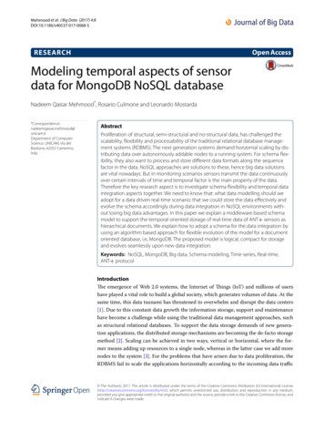 Modeling Temporal Aspects Of Sensor Data For MongoDB NoSQL Database