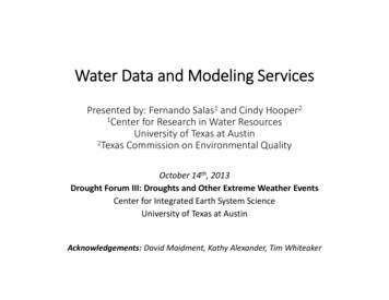 Water Data And Modeling Services - Jackson School Of Geosciences