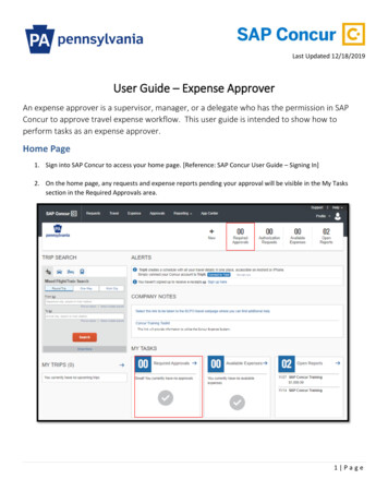 User Guide - Expense Approver - Office Of The Budget