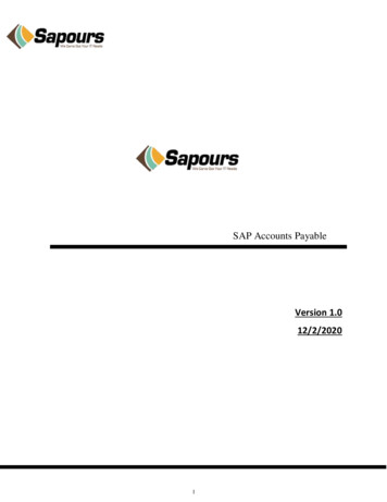SAP Accounts Payable - Amazon Web Services, Inc.