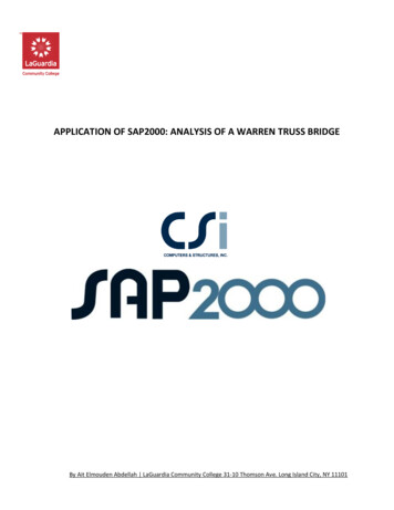 APPLICATION OF SAP2000: ANALYSIS OF A WARREN 