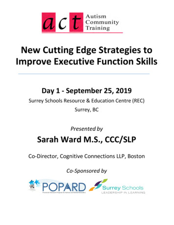 New Cutting Edge Strategies To Improve Executive Function .
