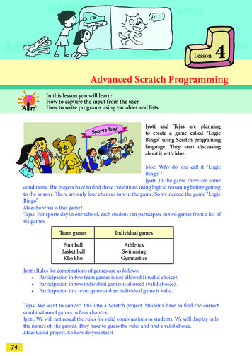 Advanced Scratch Programming - IIT Bombay