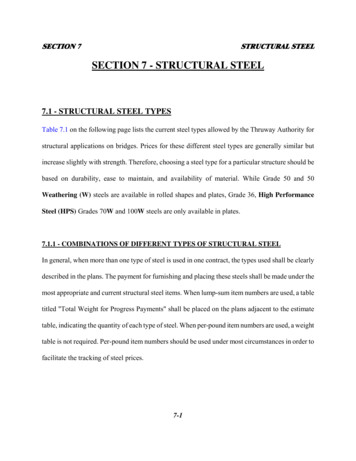 SECTION 7 - STRUCTURAL STEEL