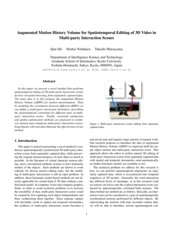 Augmented Motion History Volume For Spatiotemporal 