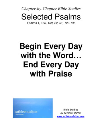 Chapter-by-Chapter Bible Studies Selected Psalms