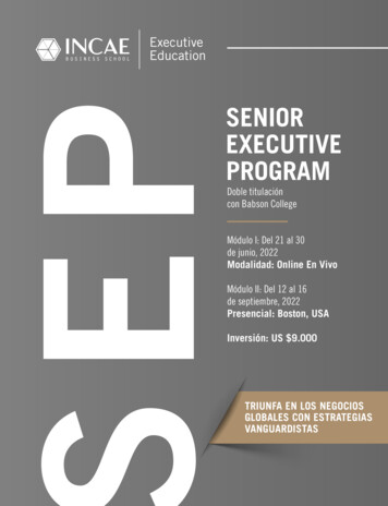 Senior Executive Program - Incae